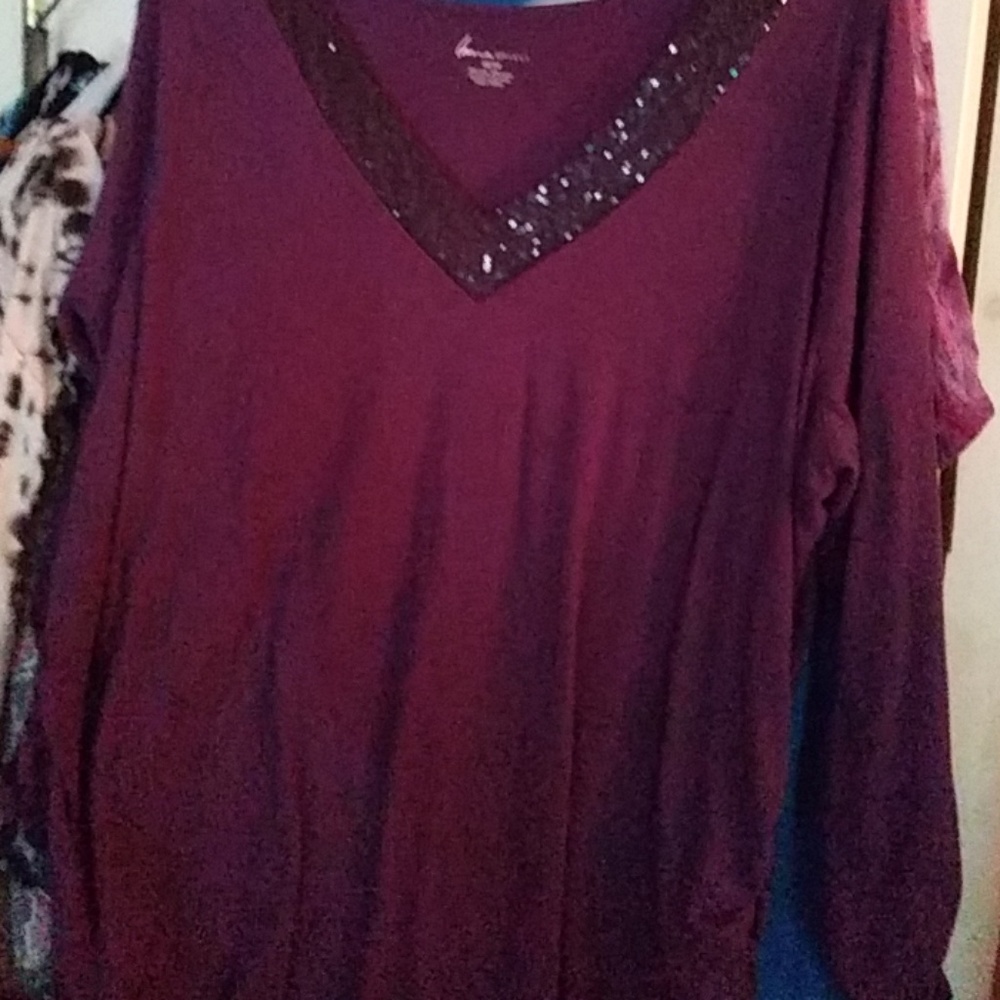 Womans top. Embellished with sequins